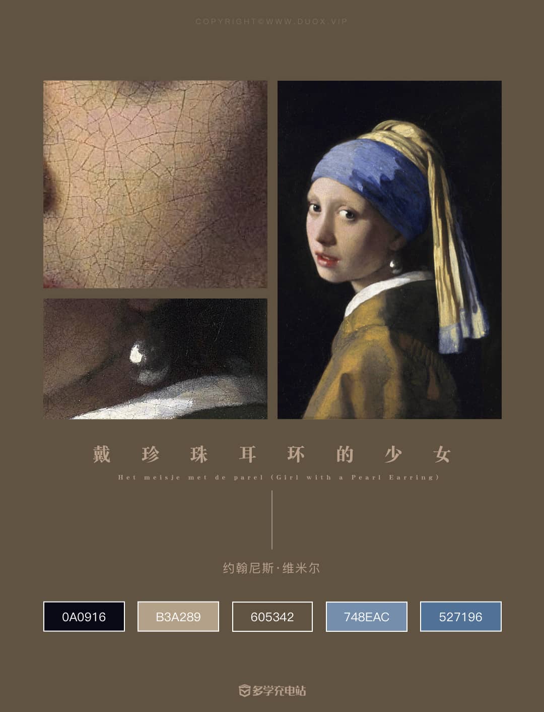 每日一画|《戴珍珠耳环的少女》1665年  约翰内斯·维米尔   （内含原图下载）