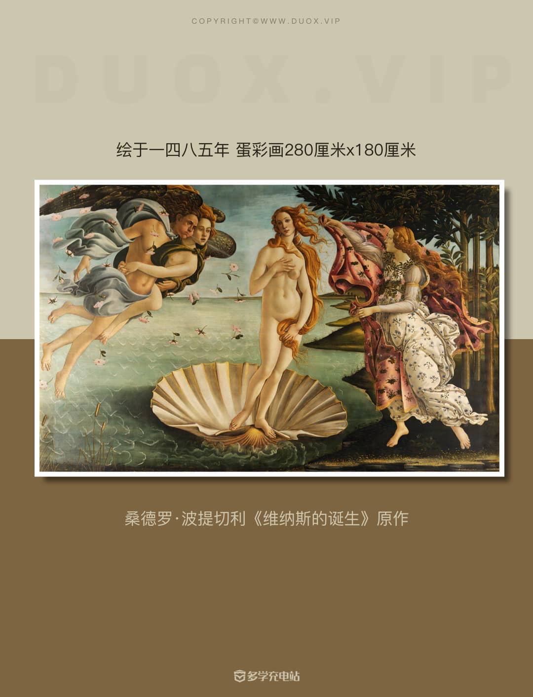 每日一画|《维纳斯的诞生》1485 波提切利 名画赏析