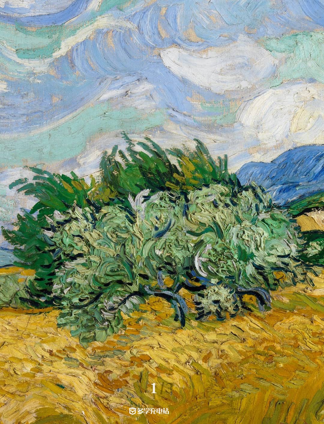 每日一画｜《麦田与柏树》1889 文森特·梵高