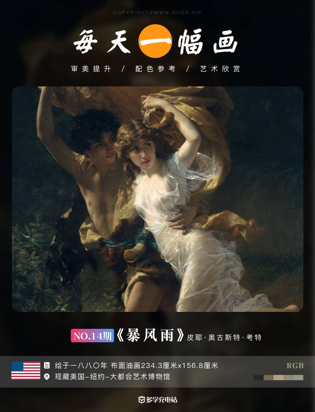 每日一画|《暴风雨》1880 皮耶·奥古斯特·考特