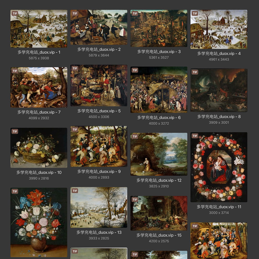 小彼得·布勒哲尔Pieter Brueghel the Younger 比利时17世纪 油画合集 130副 [JPG+TIF/2.7GB] H085