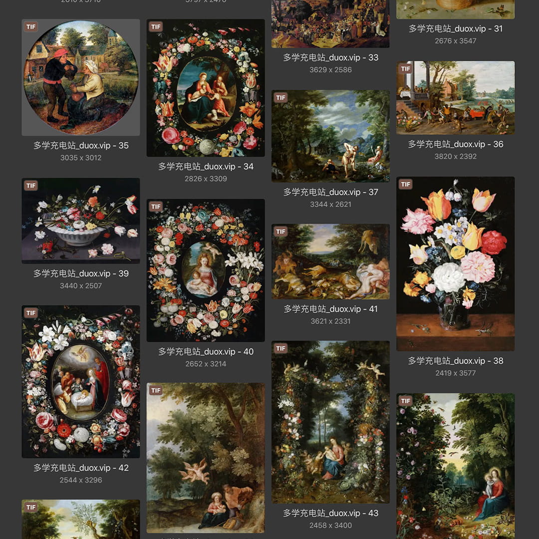 小彼得·布勒哲尔Pieter Brueghel the Younger 比利时17世纪 油画合集 130副 [JPG+TIF/2.7GB] H085