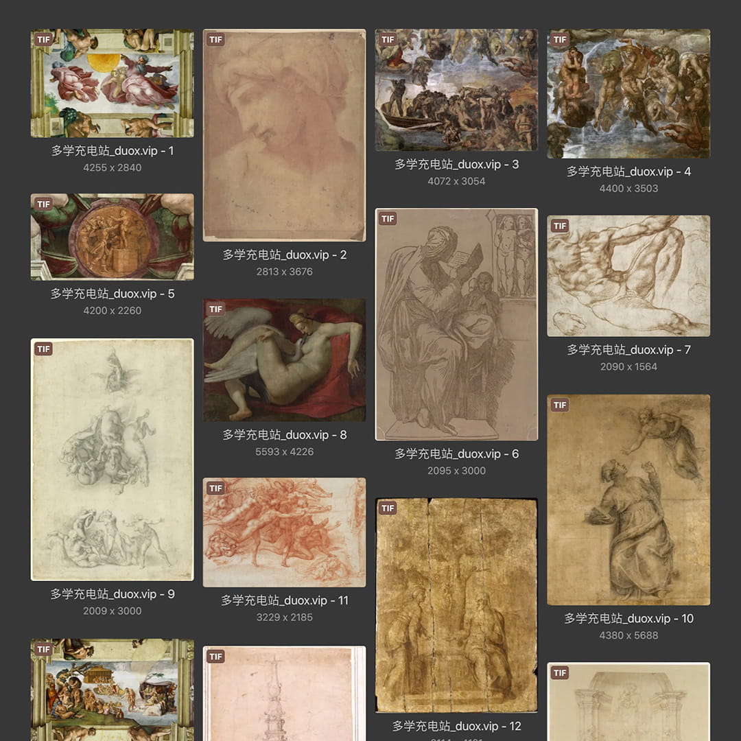 米开朗琪罗Michelangelo Buonarroti 意大利15.16世纪 文艺复兴油画合集 112副  [JPG+TIF/2.6GB] H078