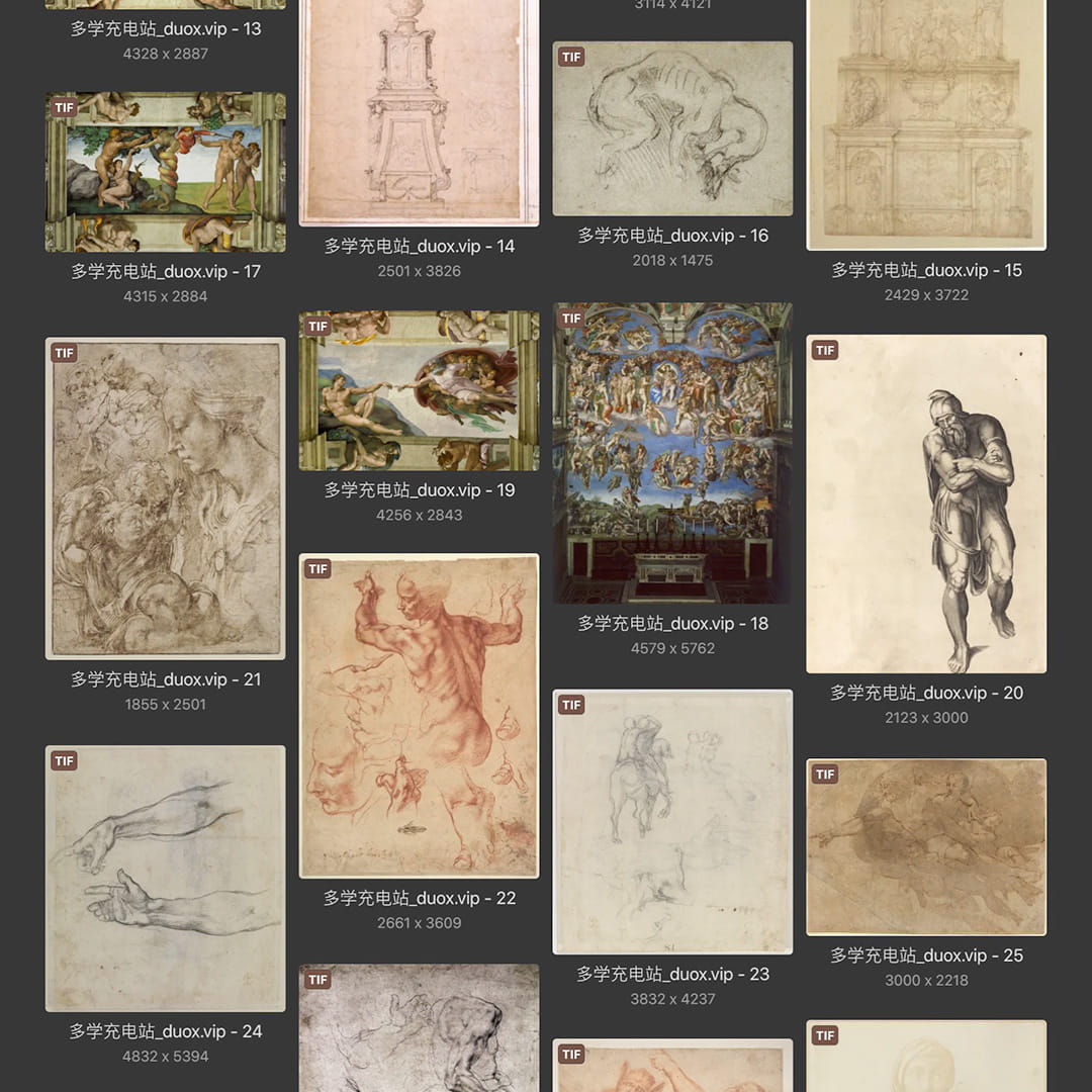 米开朗琪罗Michelangelo Buonarroti 意大利15.16世纪 文艺复兴油画合集 112副  [JPG+TIF/2.6GB] H078