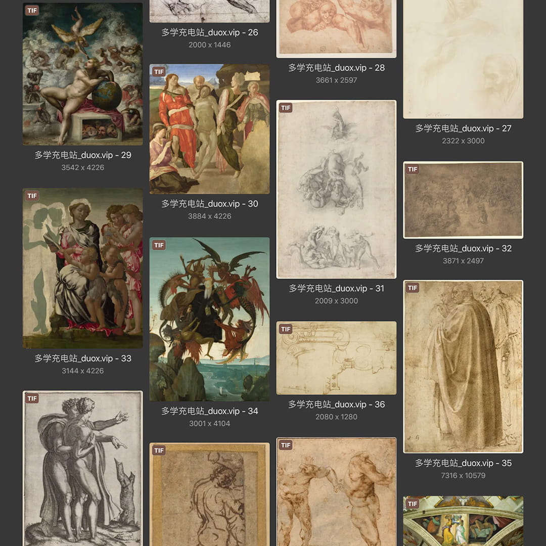 米开朗琪罗Michelangelo Buonarroti 意大利15.16世纪 文艺复兴油画合集 112副  [JPG+TIF/2.6GB] H078