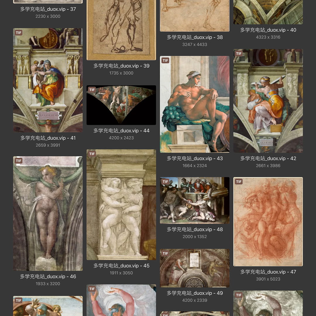 米开朗琪罗Michelangelo Buonarroti 意大利15.16世纪 文艺复兴油画合集 112副  [JPG+TIF/2.6GB] H078