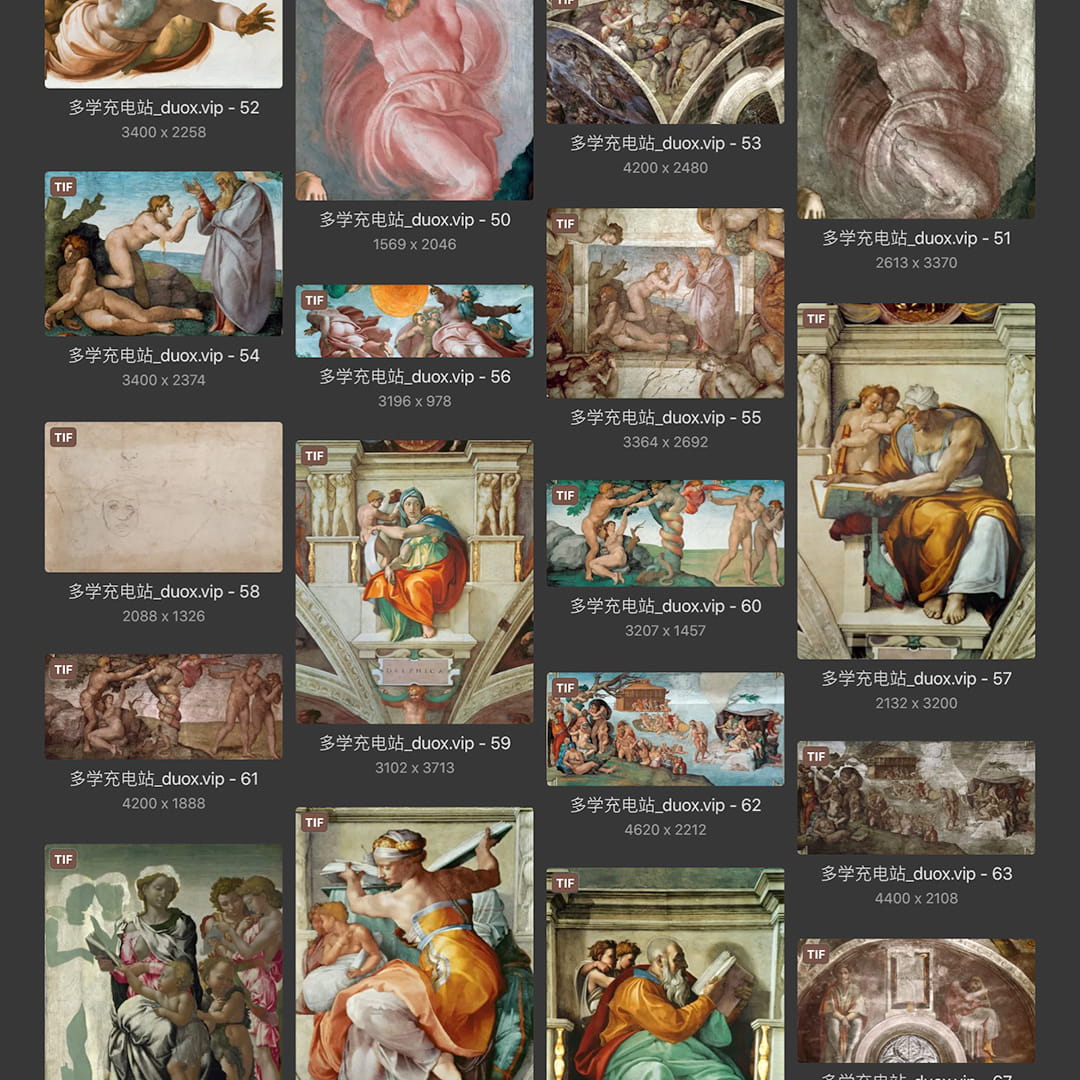 米开朗琪罗Michelangelo Buonarroti 意大利15.16世纪 文艺复兴油画合集 112副  [JPG+TIF/2.6GB] H078