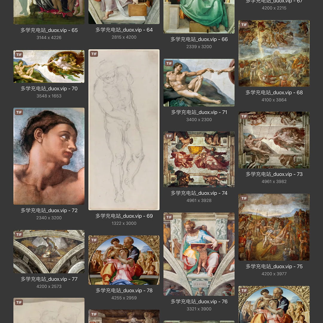 米开朗琪罗Michelangelo Buonarroti 意大利15.16世纪 文艺复兴油画合集 112副  [JPG+TIF/2.6GB] H078