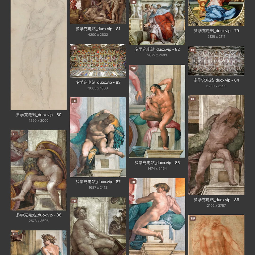 米开朗琪罗Michelangelo Buonarroti 意大利15.16世纪 文艺复兴油画合集 112副  [JPG+TIF/2.6GB] H078