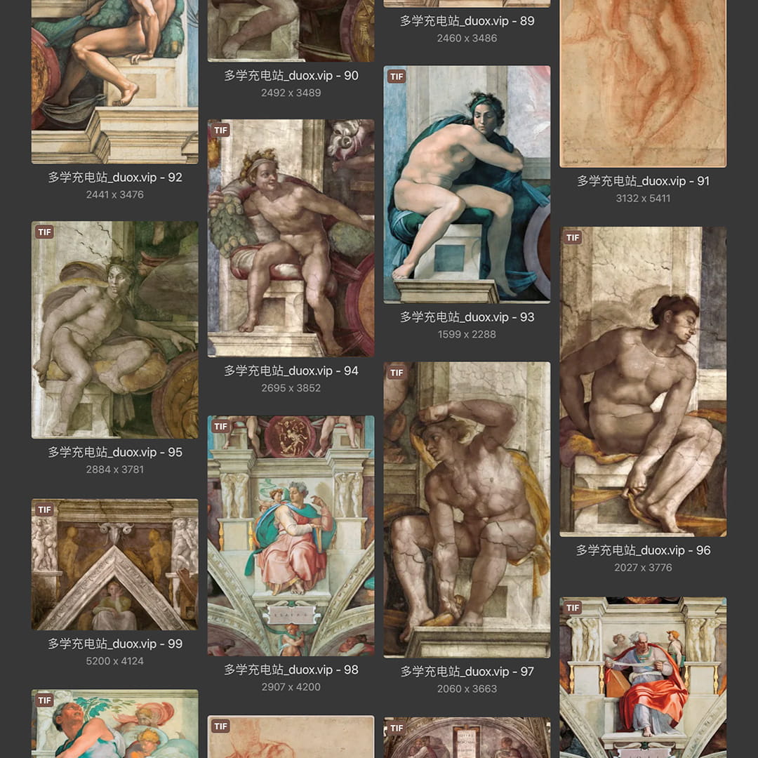 米开朗琪罗Michelangelo Buonarroti 意大利15.16世纪 文艺复兴油画合集 112副  [JPG+TIF/2.6GB] H078