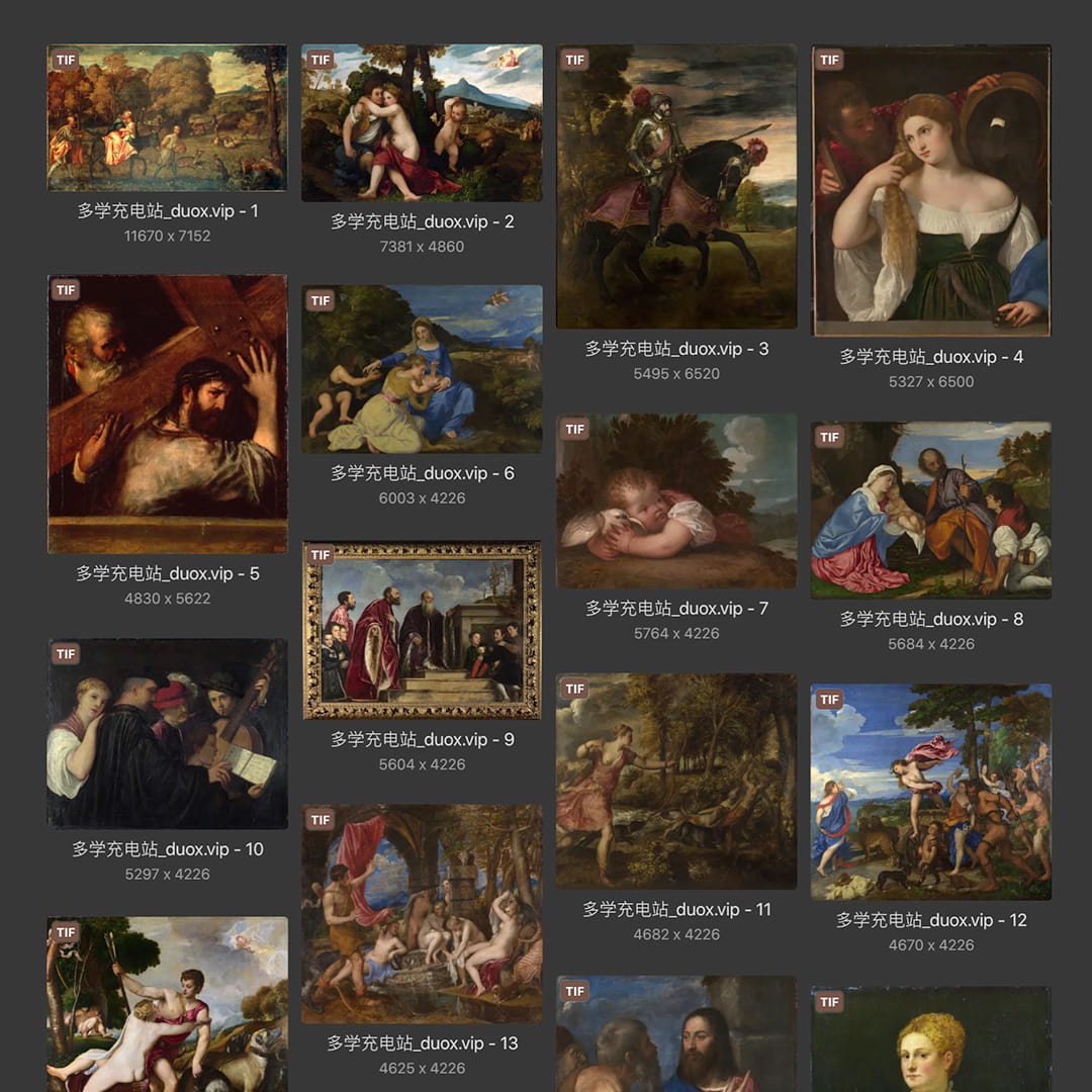 提香Tiziano Vecelli 意大利15.16世纪 油画合集 141副 [TIF+JPG/5.02GB] H084