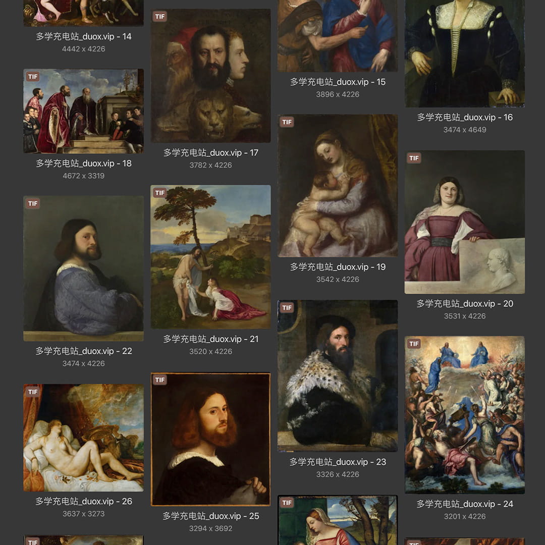 提香Tiziano Vecelli 意大利15.16世纪 油画合集 141副 [TIF+JPG/5.02GB] H084