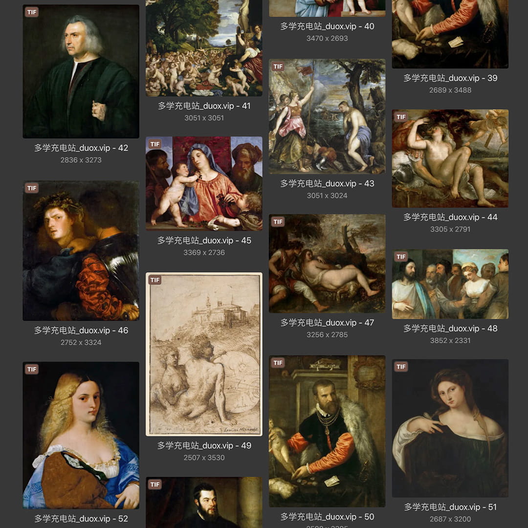 提香Tiziano Vecelli 意大利15.16世纪 油画合集 141副 [TIF+JPG/5.02GB] H084