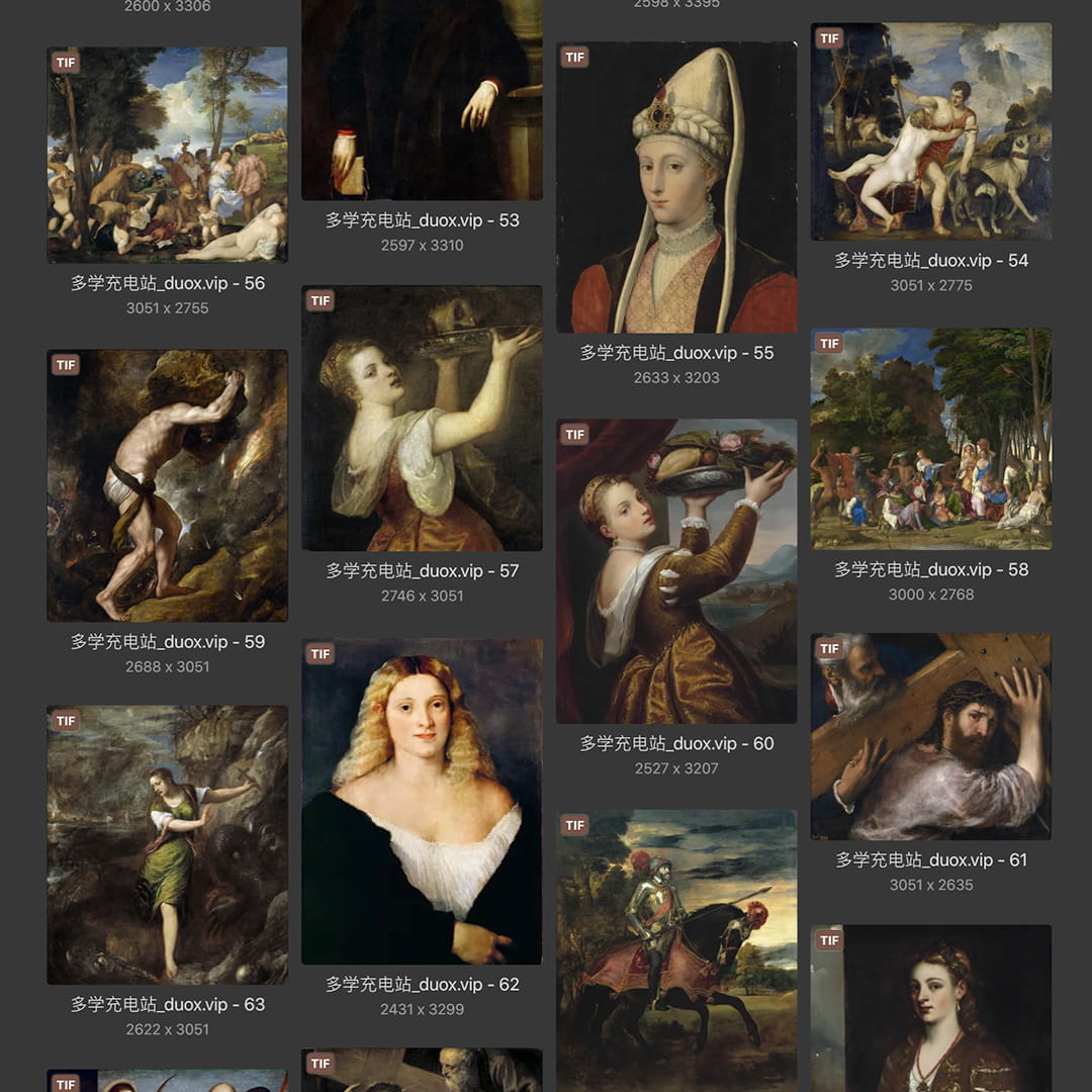 提香Tiziano Vecelli 意大利15.16世纪 油画合集 141副 [TIF+JPG/5.02GB] H084