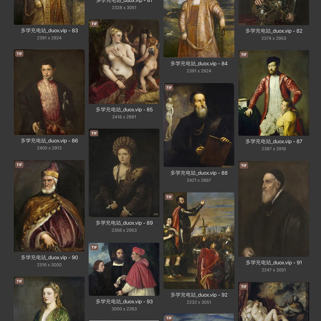 提香Tiziano Vecelli 意大利15.16世纪 油画合集 141副 [TIF+JPG/5.02GB] H084