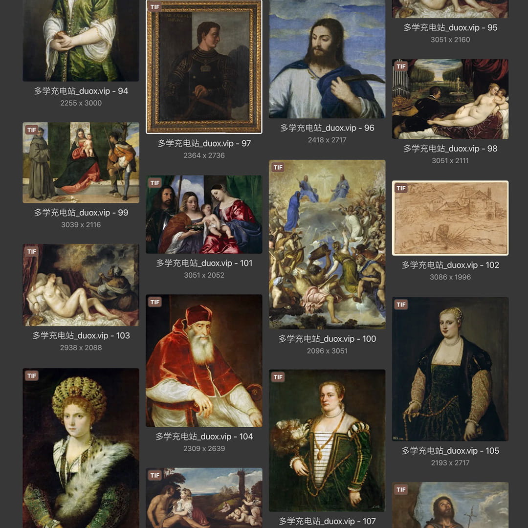 提香Tiziano Vecelli 意大利15.16世纪 油画合集 141副 [TIF+JPG/5.02GB] H084