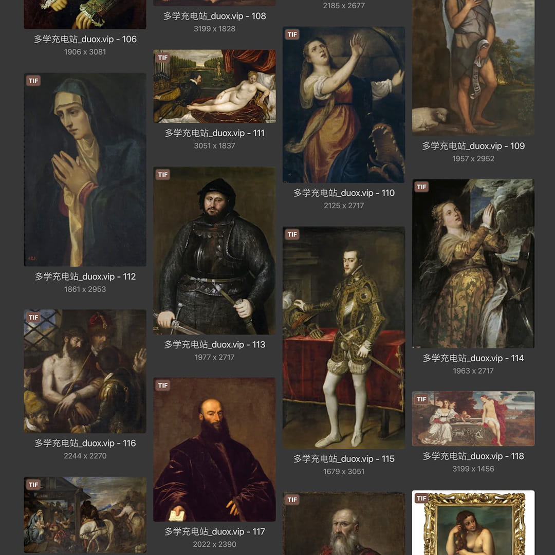 提香Tiziano Vecelli 意大利15.16世纪 油画合集 141副 [TIF+JPG/5.02GB] H084