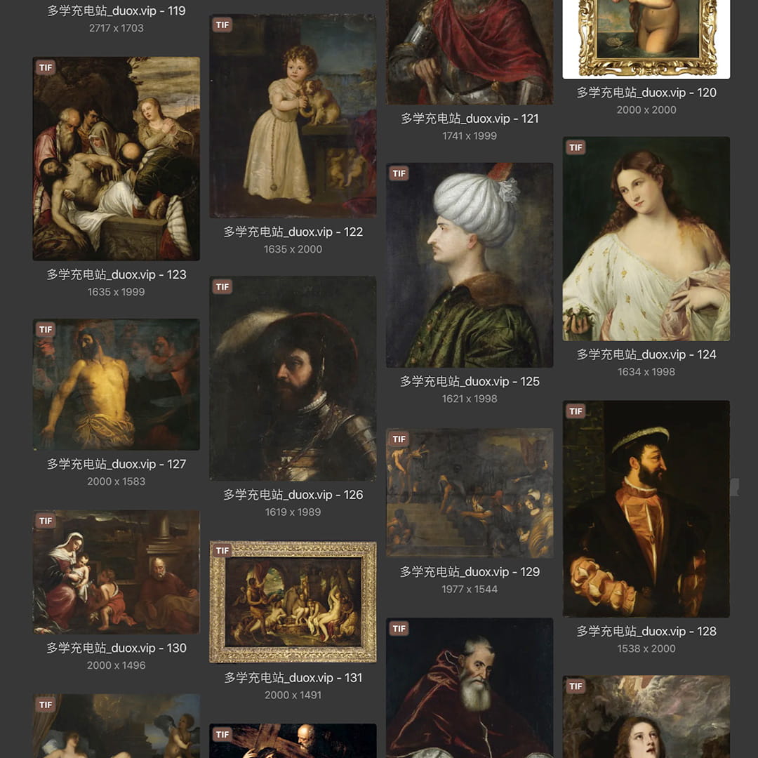 提香Tiziano Vecelli 意大利15.16世纪 油画合集 141副 [TIF+JPG/5.02GB] H084