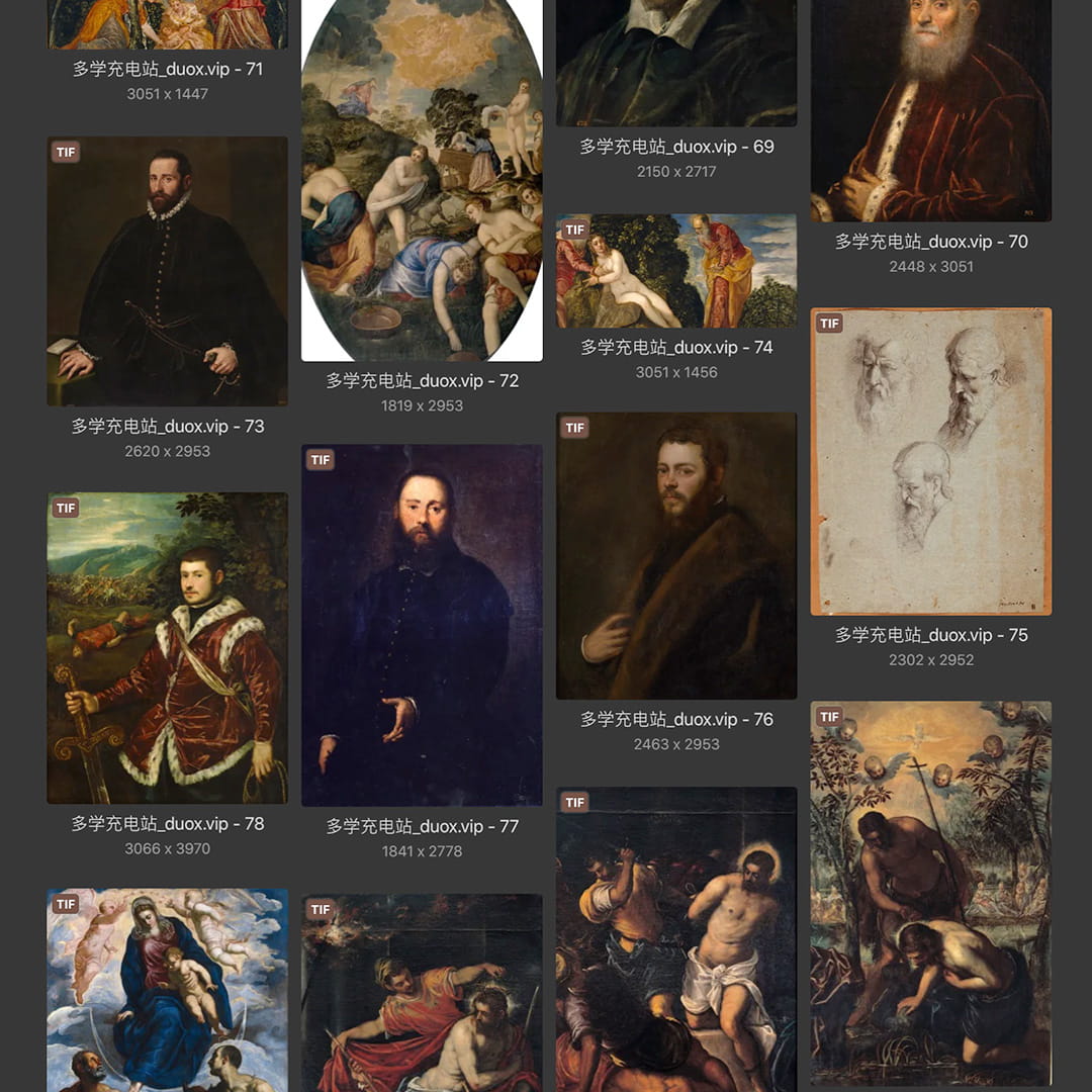 丁托列托Tintoretto 意大利16世纪 威尼斯画派 油画作品合集 83副 [JPG+TIF/2.1GB] H086