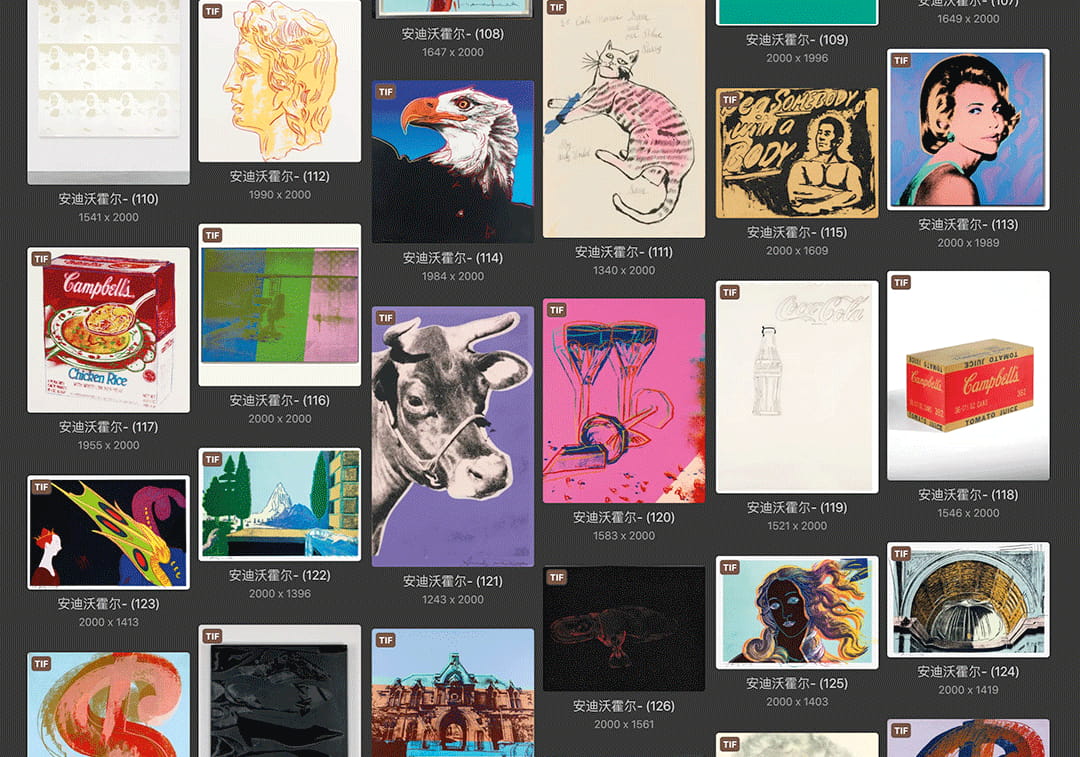 安迪沃霍尔Andy Warhol 美国20世纪波谱艺术作品合集 347副 [TIF+JPG/4.19GB]