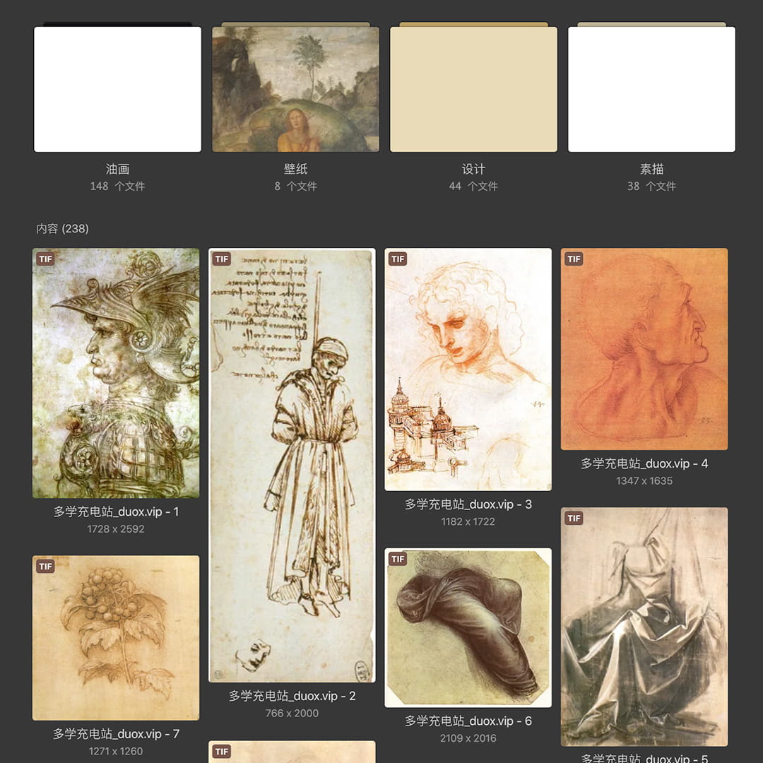 列奥纳多·达芬奇Leonardo da Vinci 意大利16世纪文艺复兴油画合集238副 [TIF/JPG 6.3GB] H040