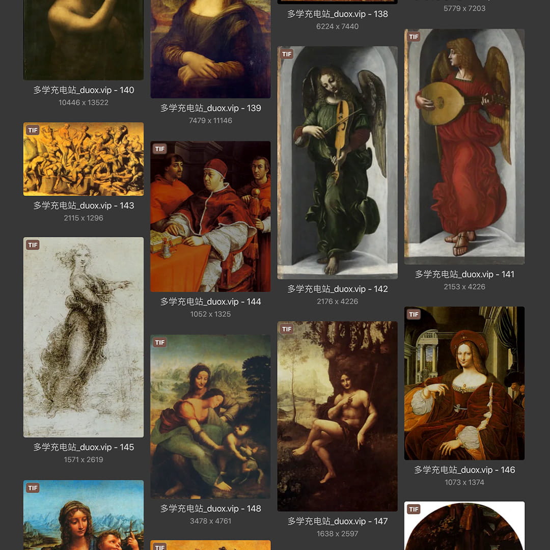 列奥纳多·达芬奇Leonardo da Vinci 意大利16世纪文艺复兴油画合集238副 [TIF/JPG 6.3GB] H040