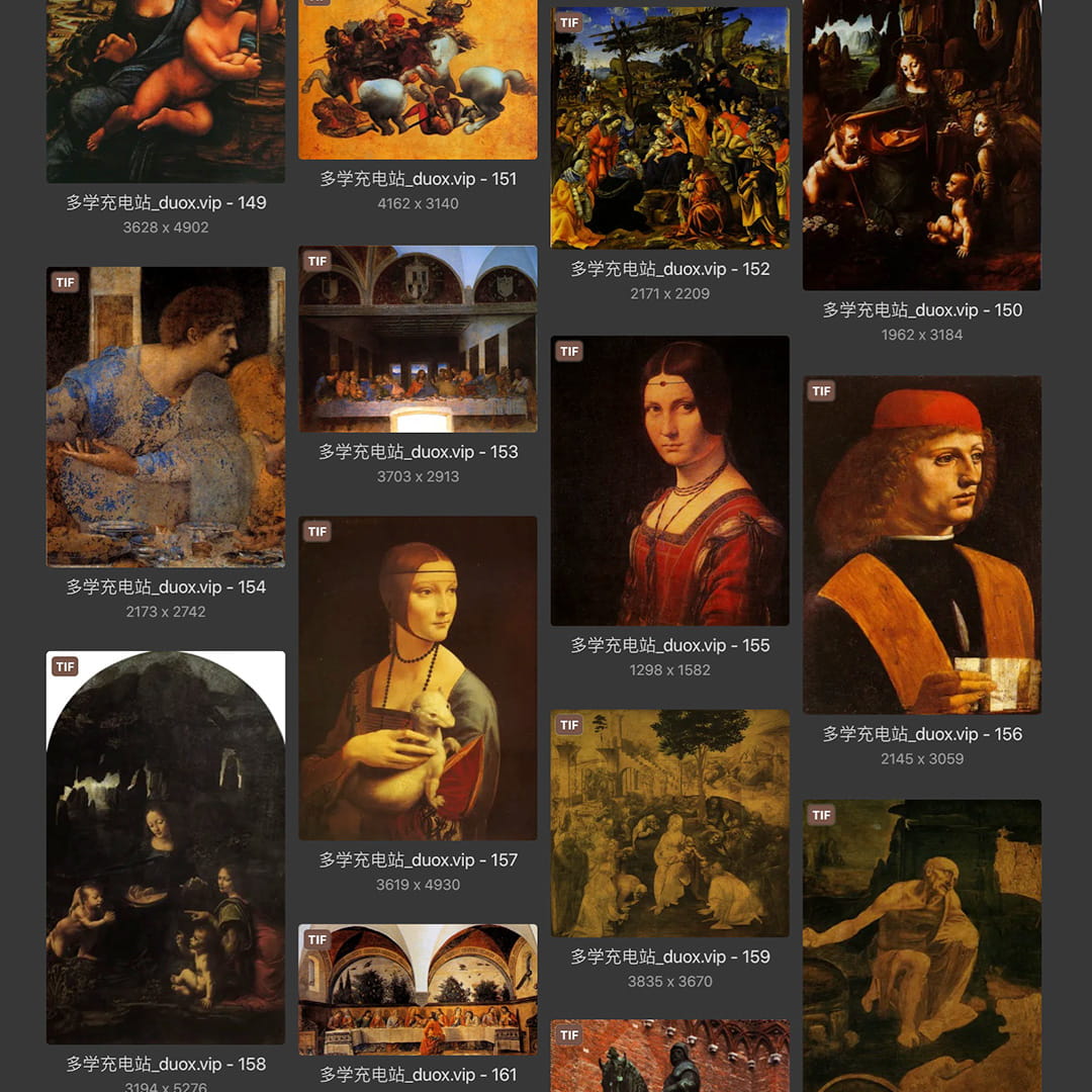 列奥纳多·达芬奇Leonardo da Vinci 意大利16世纪文艺复兴油画合集238副 [TIF/JPG 6.3GB] H040