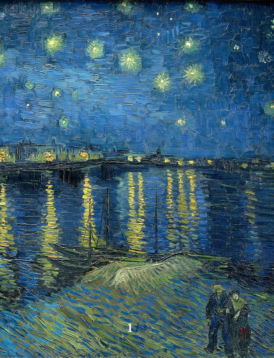 每日一画|《罗纳河上的星夜》1888年9月 梵高 名画赏析 下载