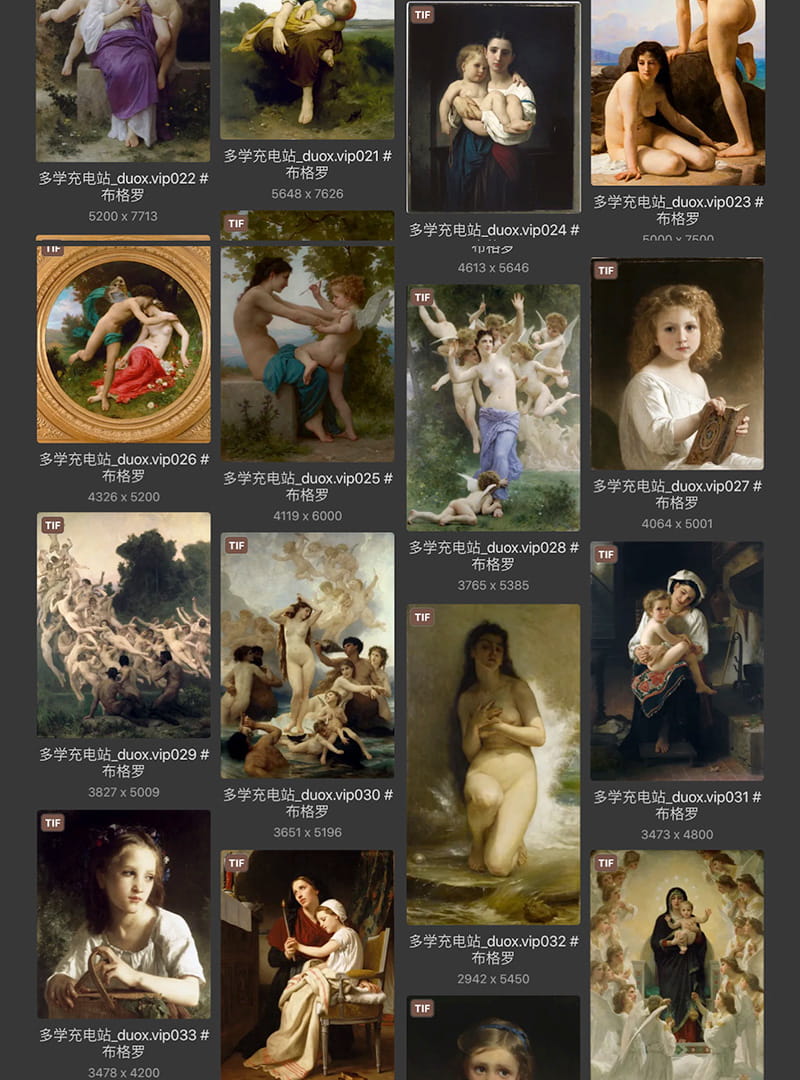 威廉·阿道夫·布格罗 William-Adolphe Bouguereau 14.15世纪作品合集[200TIF/JPG 3.61GB] H076