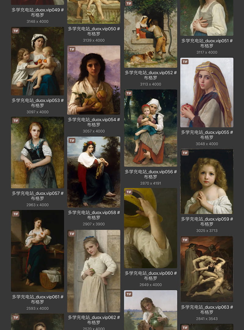 威廉·阿道夫·布格罗 William-Adolphe Bouguereau 14.15世纪作品合集[200TIF/JPG 3.61GB] H076