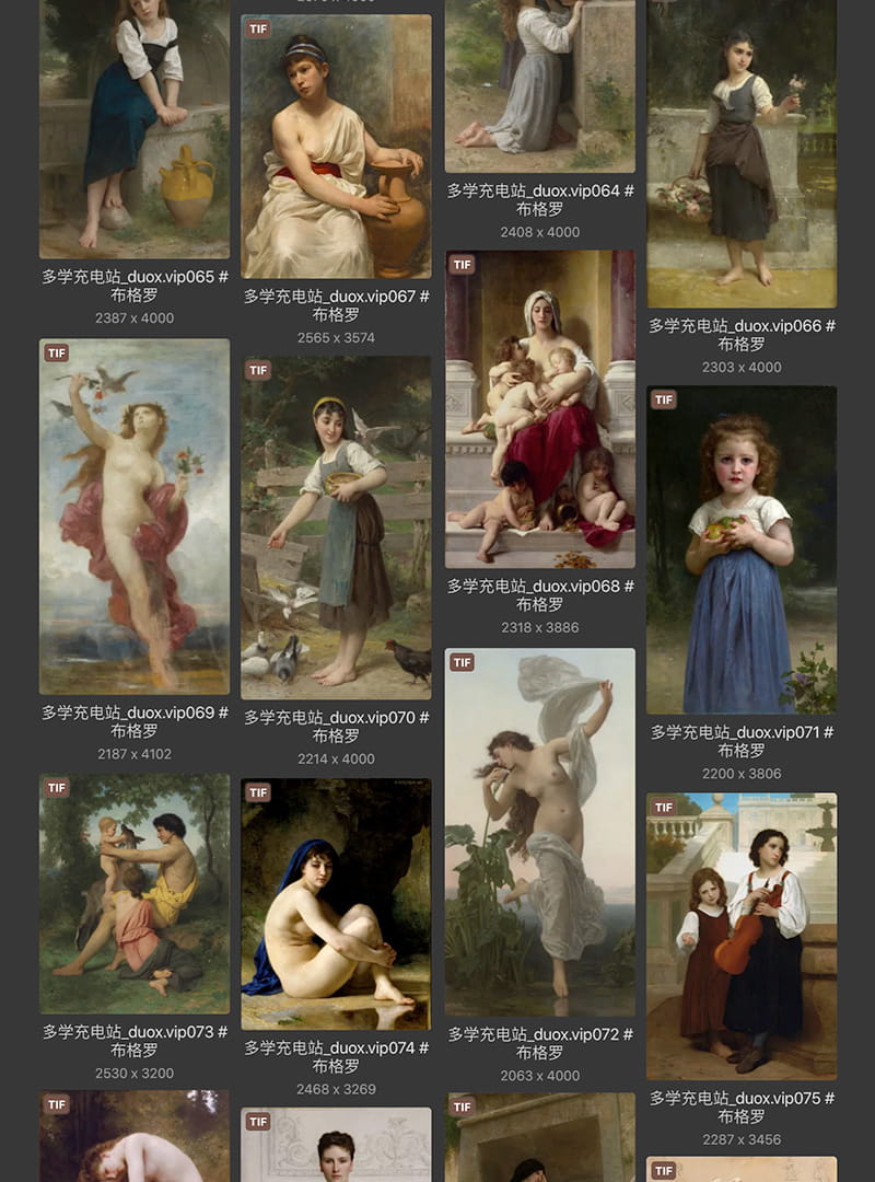 威廉·阿道夫·布格罗 William-Adolphe Bouguereau 14.15世纪作品合集[200TIF/JPG 3.61GB] H076