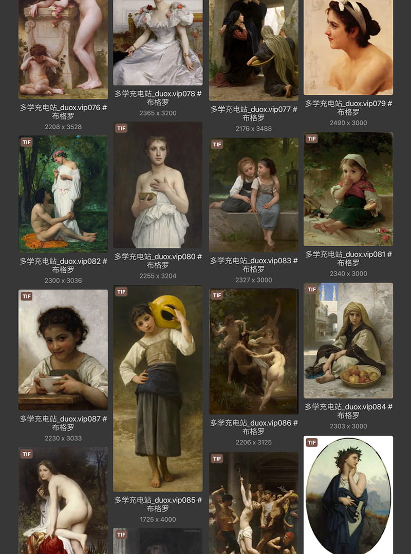 威廉·阿道夫·布格罗 William-Adolphe Bouguereau 14.15世纪作品合集[200TIF/JPG 3.61GB] H076