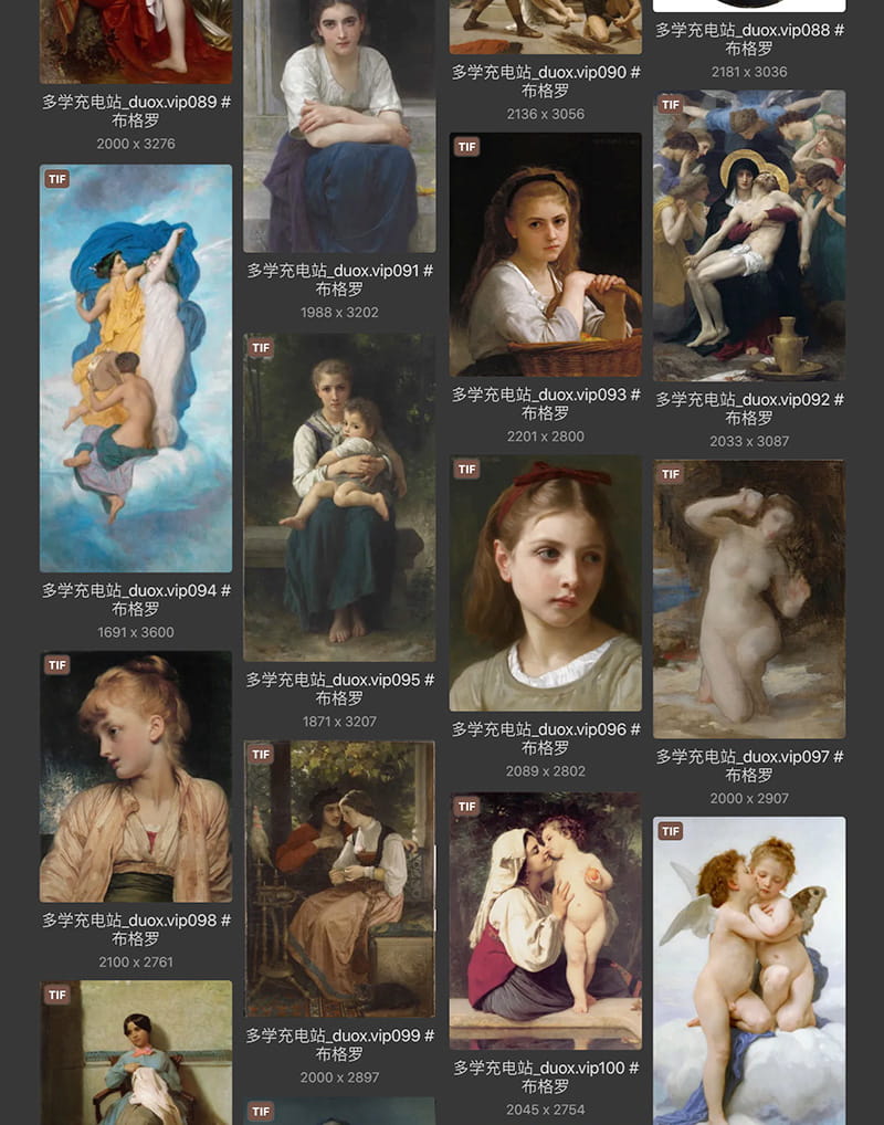 威廉·阿道夫·布格罗 William-Adolphe Bouguereau 14.15世纪作品合集[200TIF/JPG 3.61GB] H076