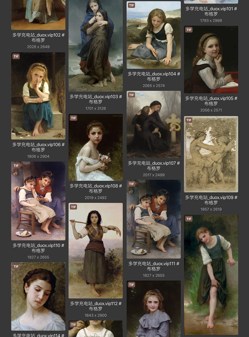 威廉·阿道夫·布格罗 William-Adolphe Bouguereau 14.15世纪作品合集[200TIF/JPG 3.61GB] H076
