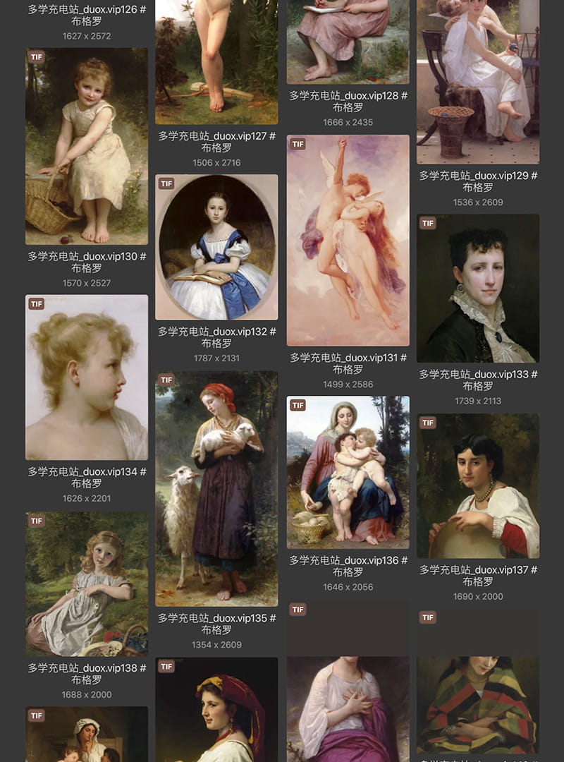 威廉·阿道夫·布格罗 William-Adolphe Bouguereau 14.15世纪作品合集[200TIF/JPG 3.61GB] H076