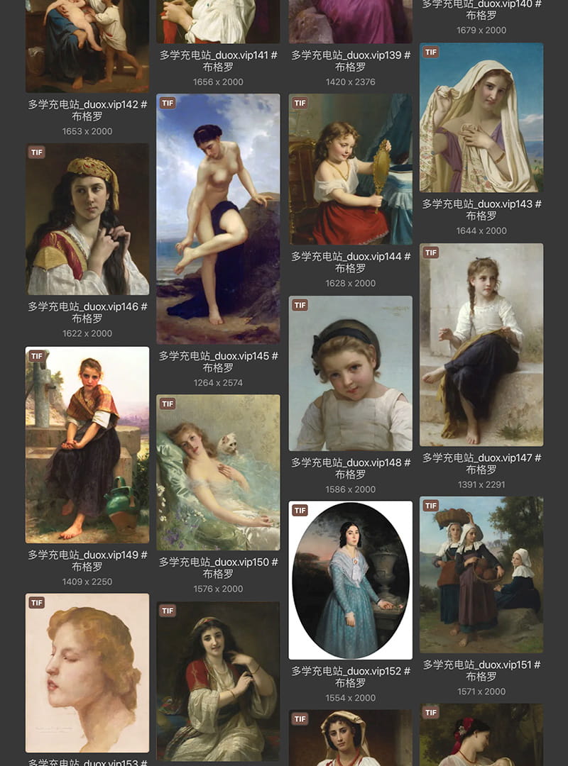 威廉·阿道夫·布格罗 William-Adolphe Bouguereau 14.15世纪作品合集[200TIF/JPG 3.61GB] H076