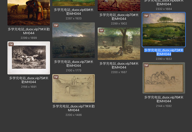 让·弗朗索瓦·米勒Jean-Francois Millet 法国19世纪现实主义油画合集 77副 [JPG+TIF/1.68GB] H074