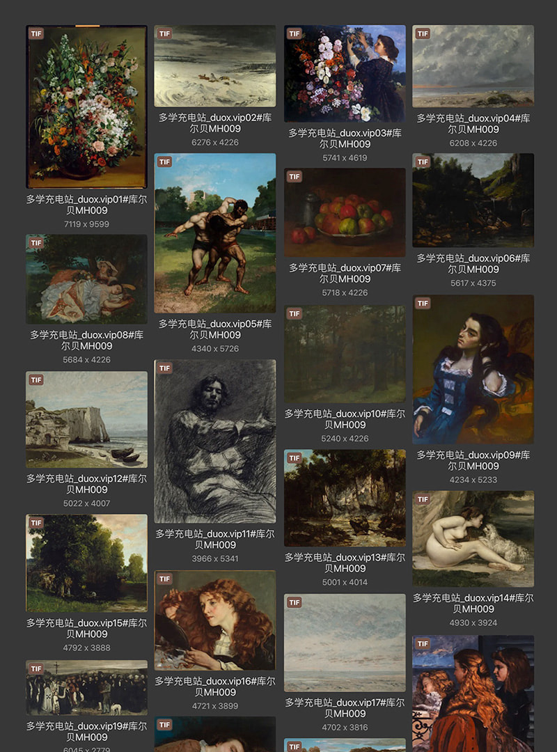 居斯塔夫·库尔贝Gustave Courbet 法国19世纪现实主义油画合集 83副 [JPG+TIF/2.01GB] H072