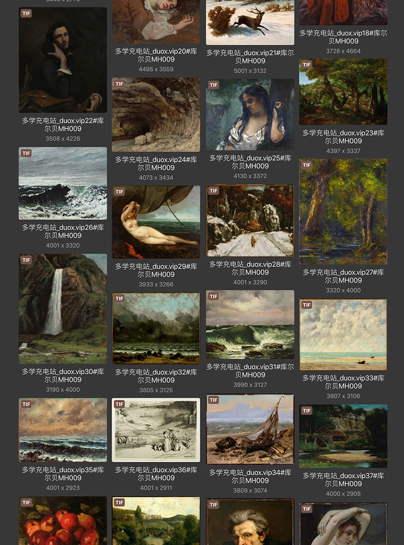 居斯塔夫·库尔贝Gustave Courbet 法国19世纪现实主义油画合集 83副 [JPG+TIF/2.01GB] H072