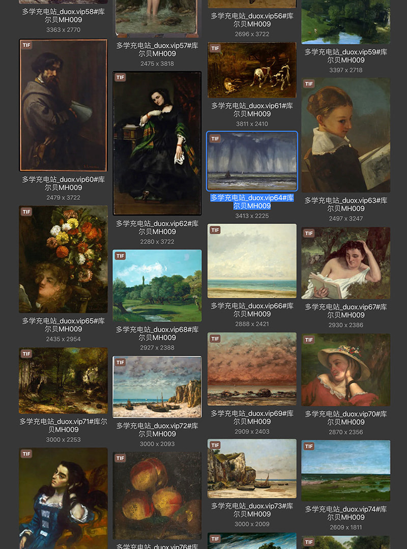 居斯塔夫·库尔贝Gustave Courbet 法国19世纪现实主义油画合集 83副 [JPG+TIF/2.01GB] H072