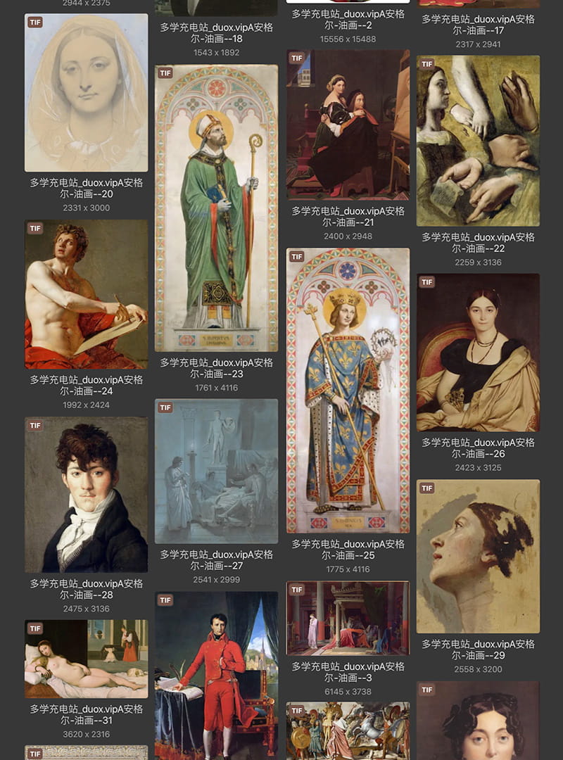 安格尔Jean Auguste Dominique Ingres 法国18.19世纪新古典主义油画合集 162副 [JPG+TIF/3.27GB] H075