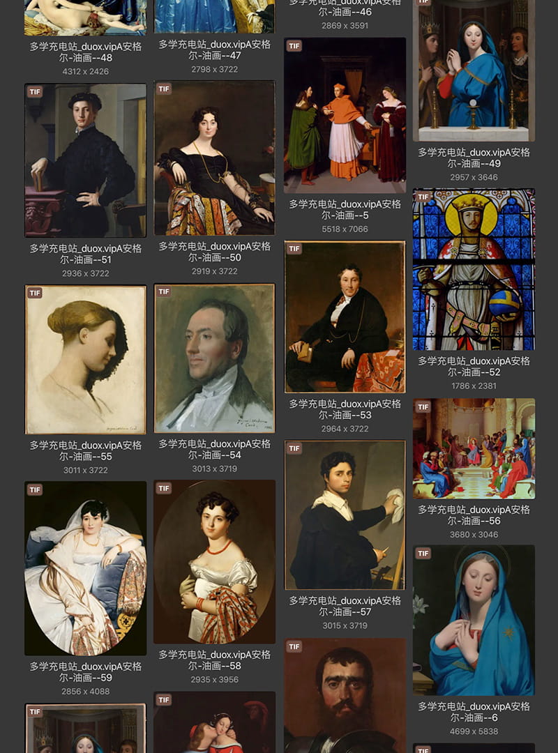 安格尔Jean Auguste Dominique Ingres 法国18.19世纪新古典主义油画合集 162副 [JPG+TIF/3.27GB] H075