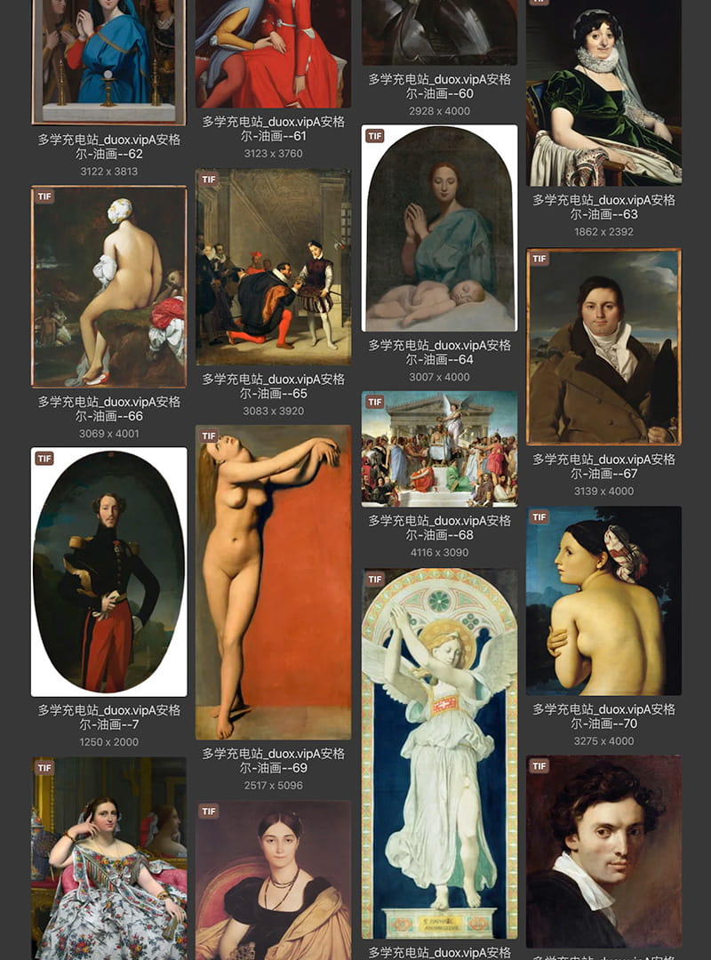 安格尔Jean Auguste Dominique Ingres 法国18.19世纪新古典主义油画合集 162副 [JPG+TIF/3.27GB] H075