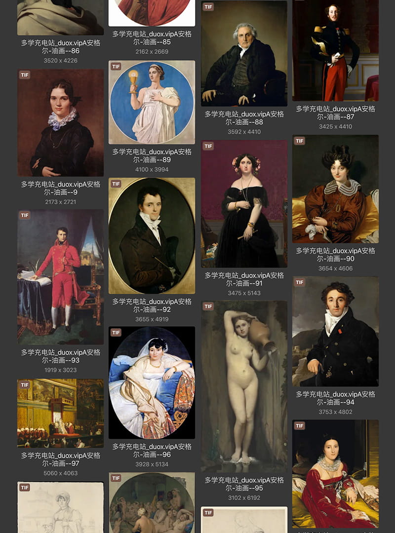 安格尔Jean Auguste Dominique Ingres 法国18.19世纪新古典主义油画合集 162副 [JPG+TIF/3.27GB] H075