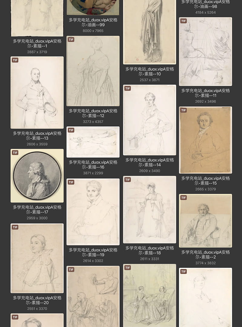 安格尔Jean Auguste Dominique Ingres 法国18.19世纪新古典主义油画合集 162副 [JPG+TIF/3.27GB] H075