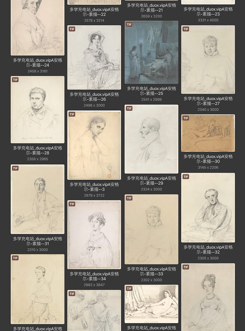 安格尔Jean Auguste Dominique Ingres 法国18.19世纪新古典主义油画合集 162副 [JPG+TIF/3.27GB] H075