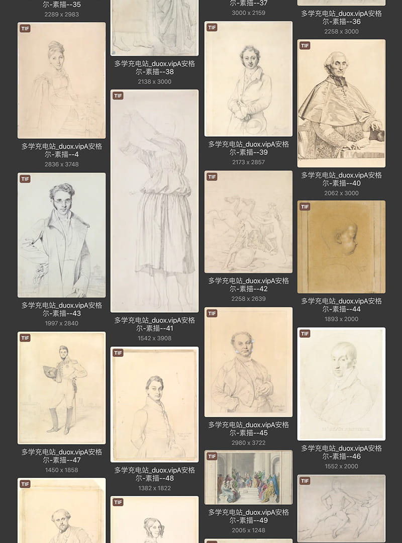 安格尔Jean Auguste Dominique Ingres 法国18.19世纪新古典主义油画合集 162副 [JPG+TIF/3.27GB] H075