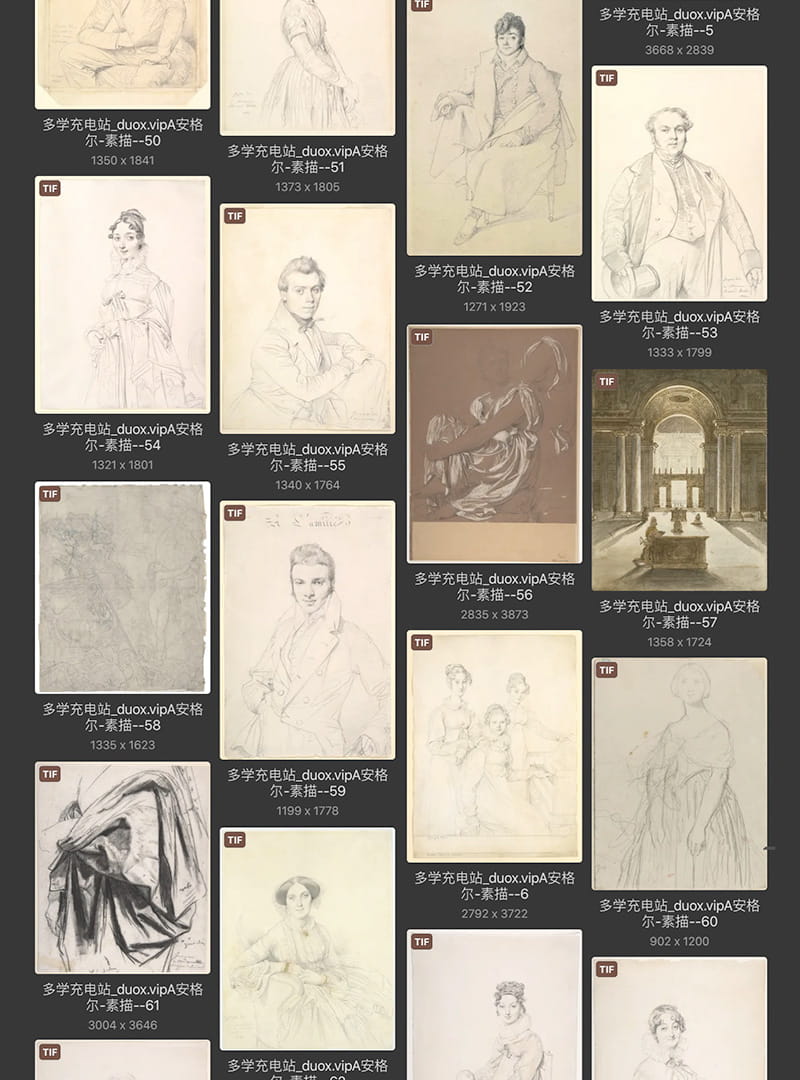 安格尔Jean Auguste Dominique Ingres 法国18.19世纪新古典主义油画合集 162副 [JPG+TIF/3.27GB] H075