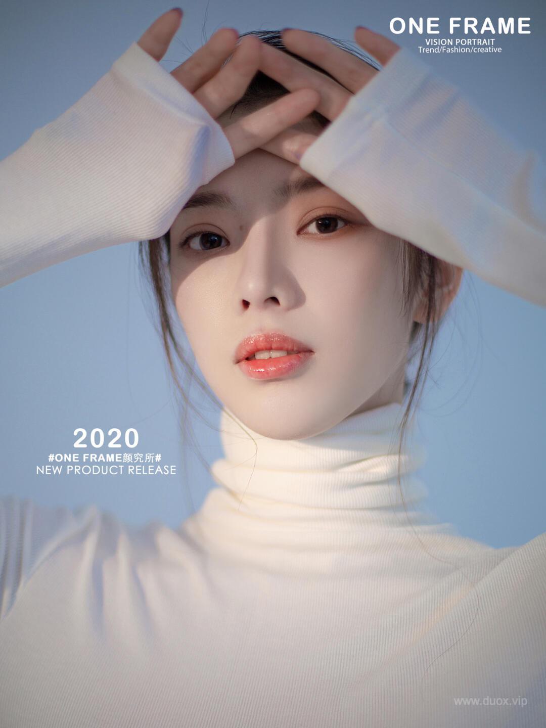 纯白唯美少女人像特写干净气质