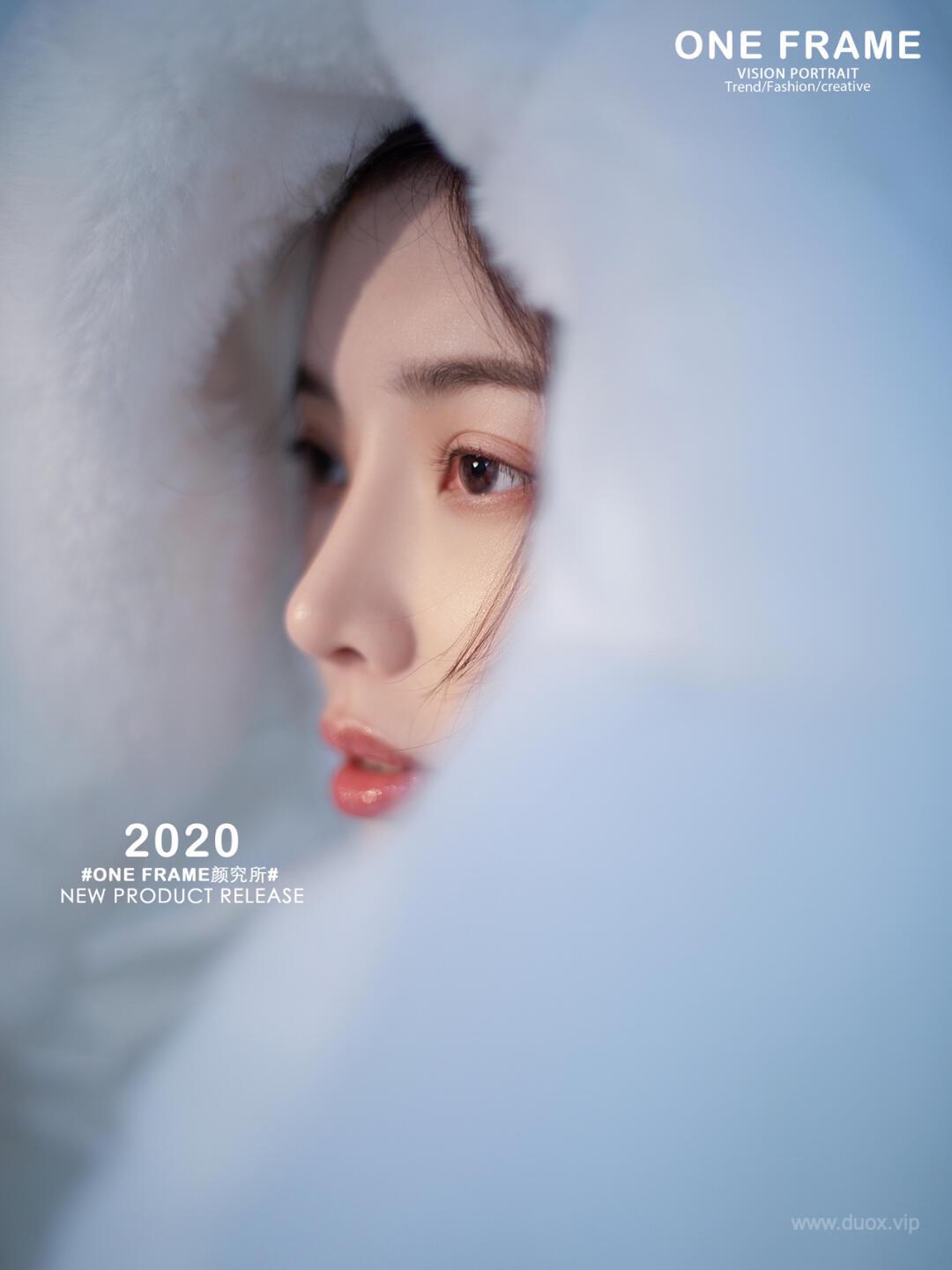 纯白唯美少女人像特写干净气质